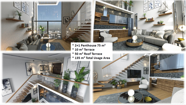 "Hawaii Homes" - 2+1 Penthouse (Projektbeispiel)
