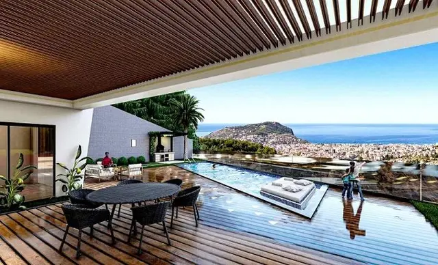 Türkei, Alanya. 5 Zi. Villa. Pool, Sauna, Klimaanlage, Aufzug, 974