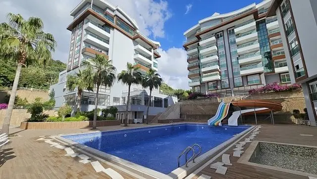 1077 Luxuriöse 2-Zimmer-Wohnung in Alanya Kargicak