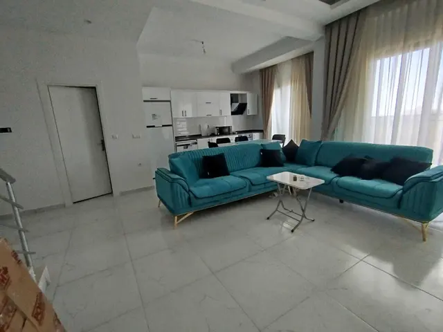 Zu Verkaufen: Möblierte 2+1 Maisonette-Wohnung in Avsallar, Alanya | Mit Elternbad, Pool, Spa & Fitness