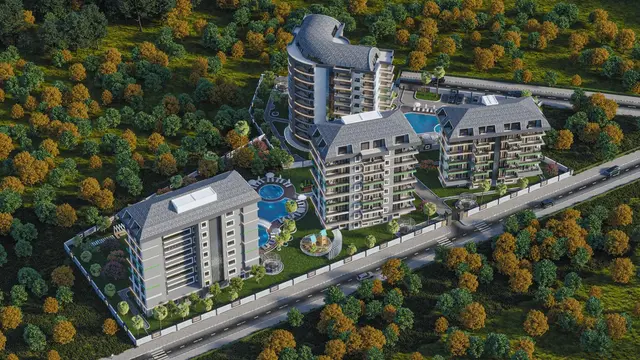 Wohnungen im Grünen mit toller Aussicht in  Avsallar - Alanya !!!