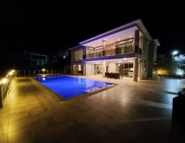 Möblierte 5-Zimmer-Villa In Der Villengegend Von Alanya Bektas, Mit Wirklich Unverbaubarem Panoramablick Aufs Meer Und Großem Grundstück.