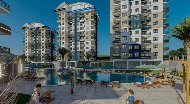 1+1 Wohnung zum Verkauf in Alanya Avsallar | 53 m² | Meerblick | Günstiger Preis
