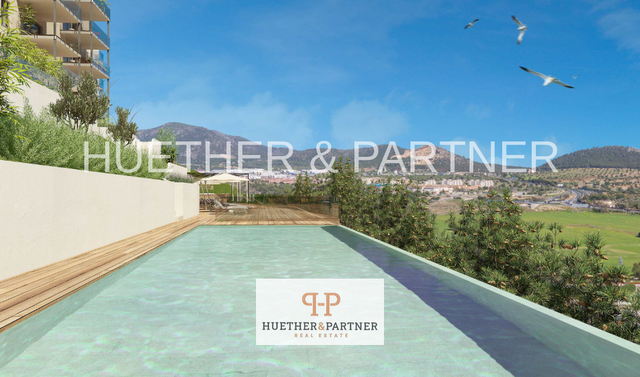 Luxuriöse Penthouse-Wohnung mit Meerblick und privatem Pool auf der Dachterrasse in Santa Ponsa