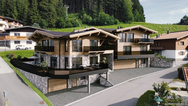 Chalet mit teilw. Freizeitwohnsitz im Bergdoktor Dorf Ellmau mit Blick auf den Wilden Kaiser re.
